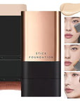 2 In 1- Luxury Anti-Wrinkle Foundation Stick, Korea Flawless Eraser Foundation Stick With Brush, Contour Stick Foundation Face Stick, Makeup Eraser Korean Foundation Stick (Ivory, 1pc)