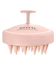 HEETA Scalp Massager Hair Growth, Silicone Scalp Scrubber Shampoo Brush for Exfoliation, Dandruff Removal & Head Massage Stress Relax, Wet & Dry Use for Thick, Thin Hair Care, Wheat Straw Light Pink