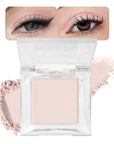 Eyeshadow Single Matte, High-Pigment Monochrome Eye Shadow Pressed Powder, Everyday Velvety Silky Eye Makeup Looks, Professional Long-Lasting Waterproof Single Eyeshadow Palette, Light Nude 01