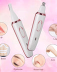 Electric Razors for Women, 4-in-1 Women’s Facial Hair Removal, Face Shaver Ebrow Trimmer Pubic Bikini Trimmer Portable Ladies Shaver Womens Razors for Shaving