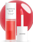 NOONI Korean Hydrating Lip Oil - Appleberry | Long-Lasting, Moisturizing, Plumping, Revitalizing for Dry Lips, Waterproof, No Peel Off, Hydrating, Nourishing Crystal Clear, 0.12 FL Oz