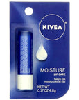 NIVEA A Kiss of Moisture Essential Lip Care 0.17 oz (Pack of 5)