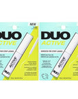 DUO Active Clear Lash Adhesive for Strip Lashes – Long-Lasting, Water-Resistant Eyelash Glue, 0.16 oz, 2 Pack