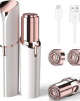 Hair Remover for Face Woman, Electric Face Shaver for Women, Peach Fuzz with 2 Pc Replacement Heads, USB Rechargable
