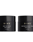 Dime Beauty Moisture Set - Includes Dewy Day Cream + Restorative Night Cream (50 ml Each)