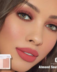 AMY'S DIARY Matte Eyeshadow, Nude Pink Eyeshadow, Ultra-fine Lightweight Powder, Multiuse Blendable Eye shadow and Blush Makeup, Daily Matte Warm Tone Eyes Makeup, Half Pink (03#)