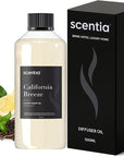 Scentia Hotel Diffuser Oil Inspired by The Delano Beach Club Hotel Scent - 500 mL 16.9 fl oz - Essential Oil Blend Orange, Green Tea for Aromatherapy Diffusers - California Breeze, Thanksgiving Gift