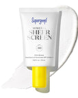 Supergoop! Mineral Sheerscreen SPF 30 PA+++, 0.68 fl oz - 100% Mineral, Broad Spectrum Face Sunscreen + Primer + Helps Filter Blue Light - Satin Finish - For All Skin Types