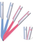 10 Pieces Eyebrow Razor for Women Facial Shaver Razor Brow Shaper Eyebrow Trimmer Dermaplaner Shaping Tool with Cover (Pink)