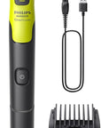 Norelco Philips OneBlade 360 with Connectivity Hybrid Face, Electric Beard Trimmer, Shaver with 360 Blade Tech & 1hr Fast Charge, 1x360 Blade, & 5-in-1 Comb, QP4530/90