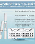 Ardell Seamless Eyelash Extension Kit, Faux Mink - Customizable DIY Lash Clusters, Includes Bond & Seal and Applicator for Long-Lasting Natural Lashes, 1 Pack