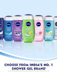 Nivea Bath Shower Water Lily Oil, 250 ML, Moisturizing Skin Cleanser with Oil Pearls and Water Lily Fragrance