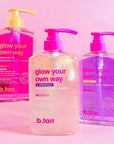 b.tan Clear Gradual Self Tanner Gel | Glow Your Own Way, Daily Use - Best Everyday Dark Sunless Tanning Moisturizer, Transfer Free, Bronze Extender, No Fake Tan Smell, 20 Fl Oz