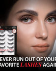 Ardell Demi Wispies False Eyelashes Multipack – Natural Lashes Wispy with Invisiband for Lightweight Comfort, 6 Pairs x 2 Pack