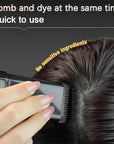 2Pack Safe and Convenient Comb Hair Dye, Portable Hair Dye Comb For Gray Hair Coverage, Waterproof and Sweat-Proof, 2 in 1 Instant Dye, for Women & Men (BROWNISH BLACK)