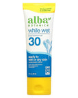 Alba Botanica Sunscreen for Face and Body, While Wet Sunscreen Lotion, Broad Spectrum SPF 30, Water Resistant Sunscreen for Wet and Dry Skin, 3 fl. oz. Bottle