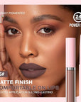 evpct Retractable 1Pcs Lip Liner Pencils and 1 Pcs Lip Gloss Makeup Set for Shaping & Sculpting Lips, Brown Long-Lasting Waterproof Longwear Matte Rich Lip Colors Liner Crayon Liquid Lipstick 05#