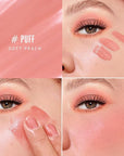 KIMUSE Soft Cream Blush Makeup, Liquid Blush for Dewy Finish