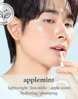 NOONI Korean Hydrating Lip Oil - Applemint | Long-Lasting, Moisturizing, Plumping, Revitalizing for Dry Lips, Waterproof, No Peel Off, Hydrating, Nourishing Crystal Clear, 0.12 FL Oz