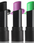 MEICOLY 3PCS Black Purple Lime Green Face Body Paint Stick Set,Face Paint for Halloween Cosplay Frankenstein,Ghost,Zombie SFX Character Makeup,Elphaba Face Paint Makeup,Eye Black Stick Kit