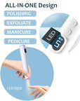 Electric Nail Drill & Gel Polish Remover - 5-Speed Cordless Nail File Filer Grinder - Rechargeable Manicure Kit for Acrylic Gel Nails Cuticle Callus Remover - Electric Nail Drill Buffers for Women