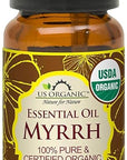 US Organic 100% Genuine Myrrh Essential Oil - Sourced from The Horn of Africa, USDA Certified Organic, Extracted by Hydro-Distillation (Myrrh, 10 ml)