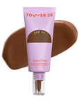 Tower 28 Beauty SunnyDays SPF 30 Tinted Mineral Sunscreen For Sensitive Skin - 2-in-1 Facial Broad Spectrum UVA/UVB Protection + Foundation - Shade 60 THIRD ST - Deep with Neutral Undertones, 1 Fl Oz