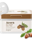 SKINFOOD Acorn Pore Peptide Daily Sheet Mask, Korean 5-Minute Quick Skincare Hack, Pore Tightening & Elasticity, Skin Texture Improvement Face Mask for Sagging Skin Bulk Pack (30EA)