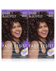 SoftSheen-Carson Dark and Lovely Fade Resist Rich Conditioning Hair Color, Permanent Hair Color, Up To 100 percent Gray Coverage, Brilliant Shine with Argan Oil and Vitamin E, Hazelnut, 2 Count
