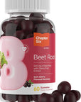 Zahler Beet Root Gummies with Cherry Fruit Extract - 500mg Beet Gummies for Adults - Dark Cherry Flavor - Supports Blood & Nitric Oxide Flow - Vegetarian Kosher Non GMO Beetroot Gummies - 60 Count