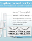 Ardell Seamless Eyelash Extension Kit, Wispies - Customizable DIY Lash Clusters, Includes Bond & Seal and Applicator for Long-Lasting Natural Lashes, 1 Pack