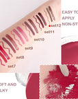3-in-1Grayish Purple Matte Lip Stain Kit | Waterproof Lip Liner + Hydrating Matte Lip Gloss + Nourishing Lip Oil | Long Lasting Plumping to Create Perfect Lip Makeup.07#