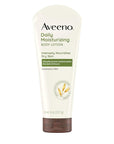 Aveeno Daily Moisturizing Body Lotion, Body Lotion for Dry Skin with Prebiotic Oat, Paraben Free, Fragrance Free, Non-Greasy, Non-Comedogenic Moisturizer, 8 FL OZ