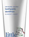ATTITUDE Toothpaste with Fluoride, Prevents Tooth Decay and Cavities, Vegan, Cruelty-Free and Sugar-Free, Blueberry, 4.2 Oz