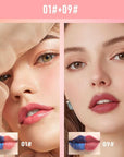 Lip Stain - Wipe-Off &Peel Off Lip Color | Waterproof, Long Lasting, Transfer-Resistant, Smudge-Proof Lip Tint | Easy Wipe Finish, High Pigment | All-Day Vibrant Kiss-Proof Lip Stain, 01#+09#