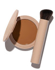 No Makeup Makeup Long-Lasting Lightweight Foundation & Brush Duo | Cruelty-Free, Fragrance-Free, Buildable, Transfer-Proof Makeup (Mocha)