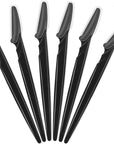 6 Pcs Black Eyebrow Razor, Face Razors Multipurpose, Facial Razors for Women Men, Eyebrow Trimmers Shaver with Protective Cover, Dermaplaning Tools for Face Body Use, Facial Hair Removal Tools
