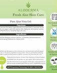Aloderma 99% Organic Aloe Vera Gel for Face Made within 12 Hours of Harvest - Natural Hydrating Pure Aloe Vera Gel for Soothing Skincare - Moisturizing Aloe Gel for Skin, Face, & Sensitive Skin, 4oz