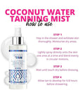 Skinny Tan Coconut Water Tanning Mist - Refreshing, Non-Sticky, and Fast Absorbing Formula - Formulated with Ultra-Hydrating Coconut Water - Delicious Tropical and Vanilla Scent - Medium - 5 oz