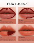 Matte Lip Stain Peel Off Lip Gloss& Lip Liner 2-in-1: One end defines lips with precision liner, the other peels off to reveal long-lasting, waterproof, smudge-proof, transfer-proof matte color.2#
