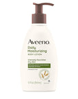 Aveeno Daily Moisturizing Body Lotion with Soothing Prebiotic Oat, Gentle Lotion Nourishes Dry Skin With Moisture, Paraben-, Dye- & Fragrance-Free, Non-Greasy & Non-Comedogenic, 12 fl. Oz