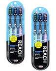 Reach Advanced Design Firm Toothbrushes, Colors May Vary, 3 Count (Pack of 2) Total 6 Toothbrushes