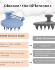 AIMIKE Scalp Massager Shampoo Brush, Soft Silicone Hair Scrubber for Washing Hair, Dandruff Removal & Hair Growth Stimulator, Scalp Brush/Exfoliator Brush On Dry & Wet Scalp