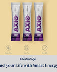 AXIO Regular Energy Drink Powder, Purple Grape, 30 Packets, Instant Energy Powder, Energy Supplement in a Drink Mix, w/B Vitamins, DMAE, L-Theanine, Quercetin, Green Tea & Pine Bark Extract