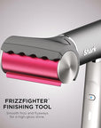 Shark FlexFusion Hair Dryer with Fusion Hair Brush, Ceramic Air Styler with Auto-Wrap Hair Curlers & Concentrator, Ceramic Plates, Metallic Mist HD641