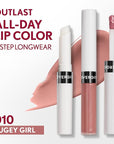 COVERGIRL Outlast All-Day, 010 Sugey Girl, Lip Color, 24-Hour Wear, Hydrating Balm, Kiss-Proof, Moisturizing, Vegan Formula, 0.07oz/0.08oz