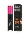 Juvia's Place Velvety Matte Liquid Lipstick Ebony - Hydrating, Long-Wearing, Velvety Soft & Feather Light - Hyperpigmented Creamy Matte Lipstick for Women