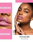 Oulac Warm Pink Shine Lipstick - Moisturizing Lip Stick Glossy Tinted Lip Balm, Sheer Shine Juicy Finish, Lightweight and Hydrating Formula for Dry Lip Care, Vegan 2.2g/0.07oz (07)