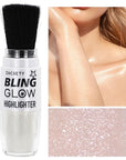 Glitter Powder Highlighter Makeup, Fairy Highlight Shimmer Body Pearl White)