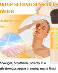 Mineral Sunscreen Setting Powder SPF 50++,Oil Control Long Sunscreen Powder